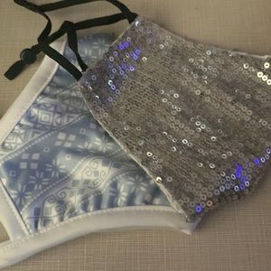 Bundle of 2 masks one sequins one print